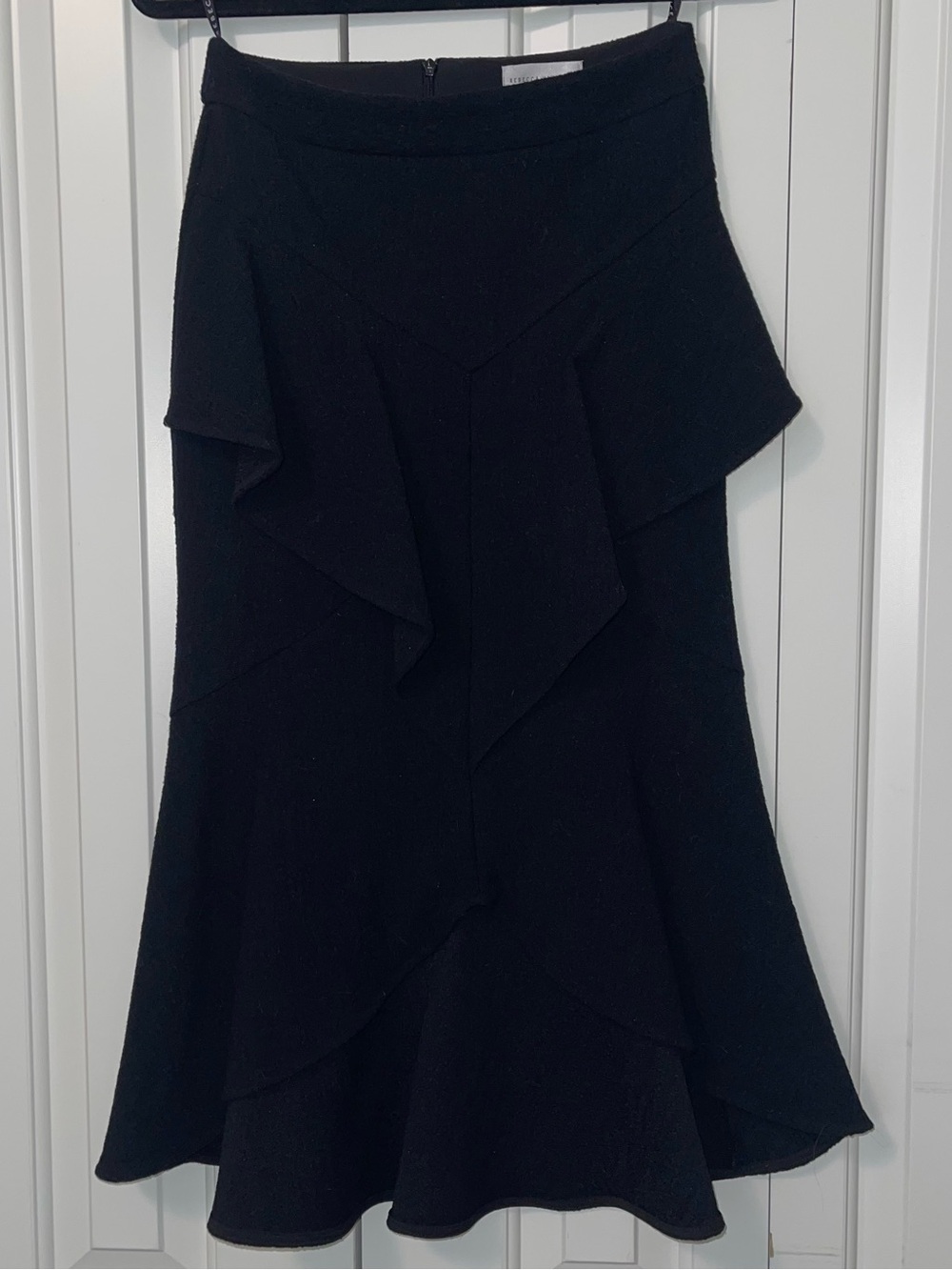 Rebecca Vallance Black Textured Skirt